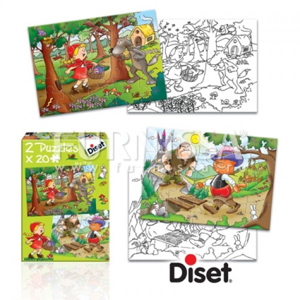 Set 2 Puzzle Cu Imagini de Colorat 01