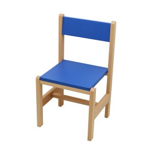 Scaun lemn gradinita – albastru, T2