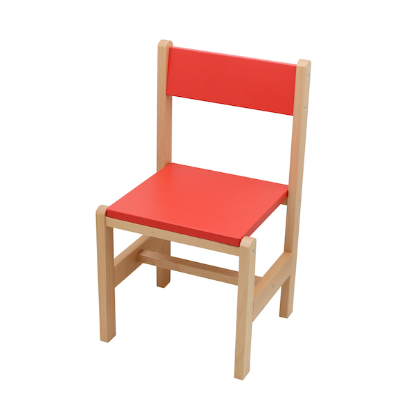 scaun colorat din lemn pentru copii